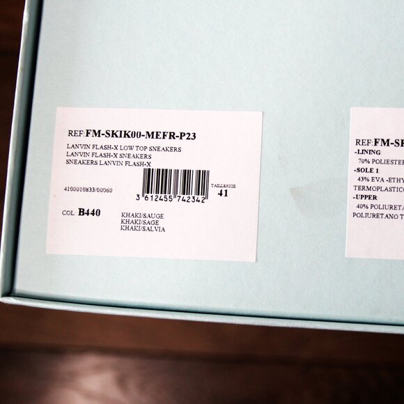 BNWT SS23 LANVIN FLASH-X LOW TOP SNEAKERS 41 - Picture 7 of 11